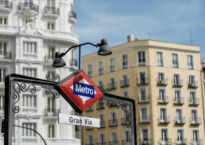 Parada de metro de Gran Vía. Fuente: Europa Press.