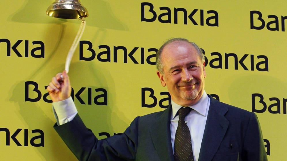 Rodrigo Rato en la salida a bolsa de Bankia