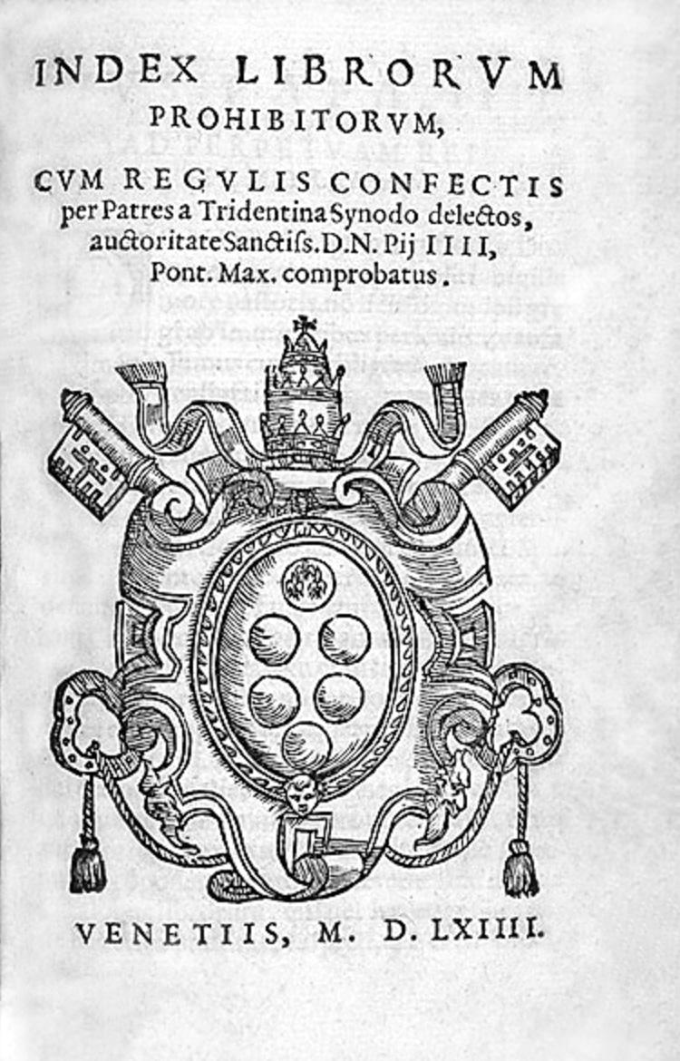 Index Librorum Prohibitorum (Wikimedia) Index Librorum Prohibitorum (Wikimedia)