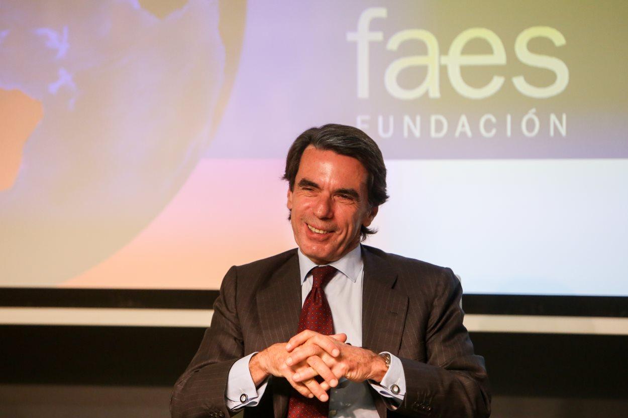 El expresidente del Gobierno y presidente de la Fundación FAES, José María Aznar. EP