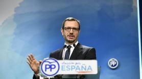 El vicesecretario de Organización del PP, Javier Maroto, durante una rueda de prensa en Génova 13