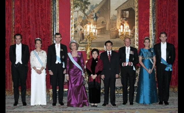 Imagen de la cena de gala con Hu Jintao en 2005.