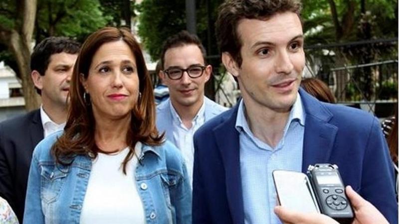 Rosa Romero junto al presidente del PP, Pablo Casado