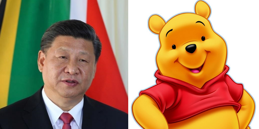 Xi Jinping, presidente chino y Winnie The Pooh