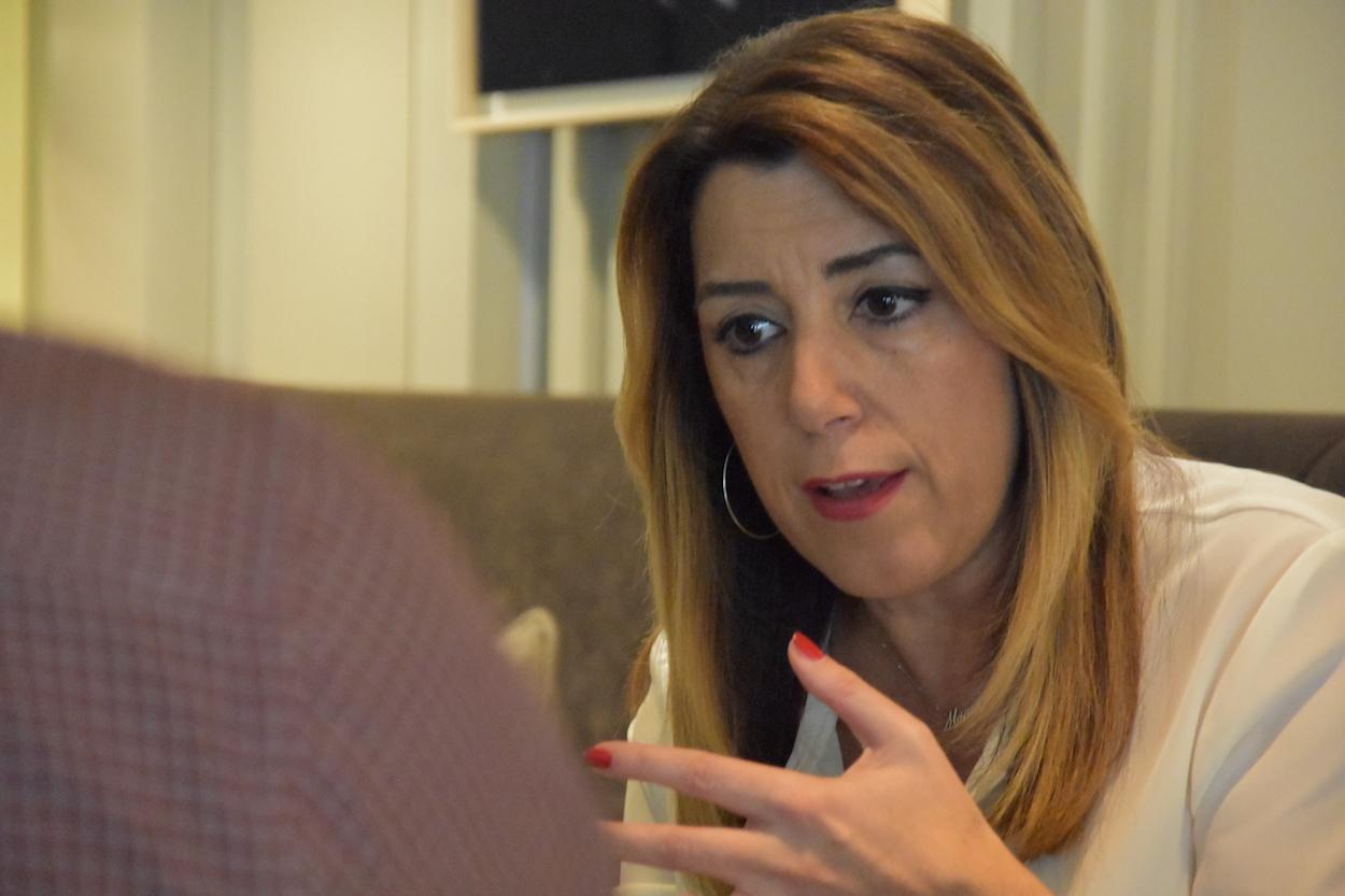 La candidata socialista Susana Díaz, durante la entrevista. ELPLURAL.COM