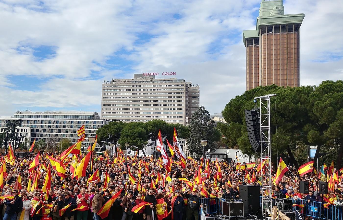 Concentración de Vox en Madrid.