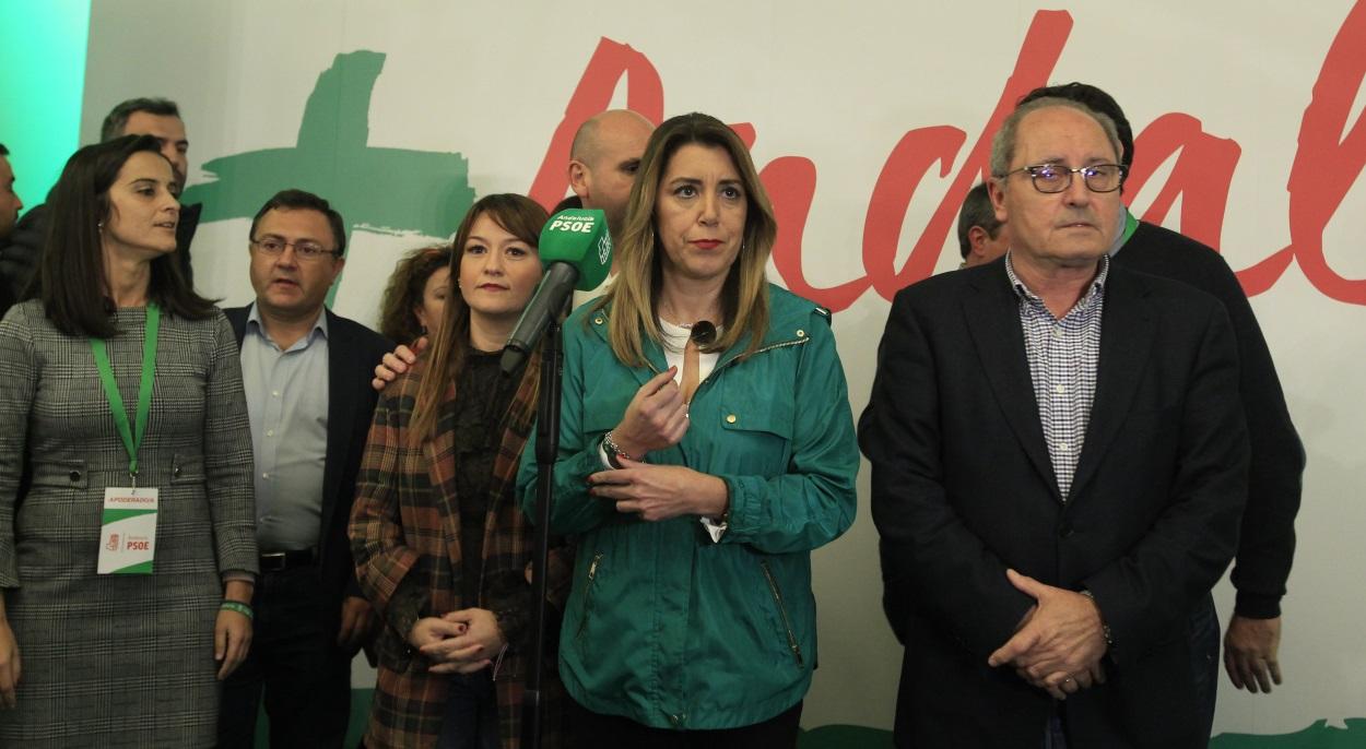 Susana Díaz comparece tras los resultados de las eleccioens andaluzas