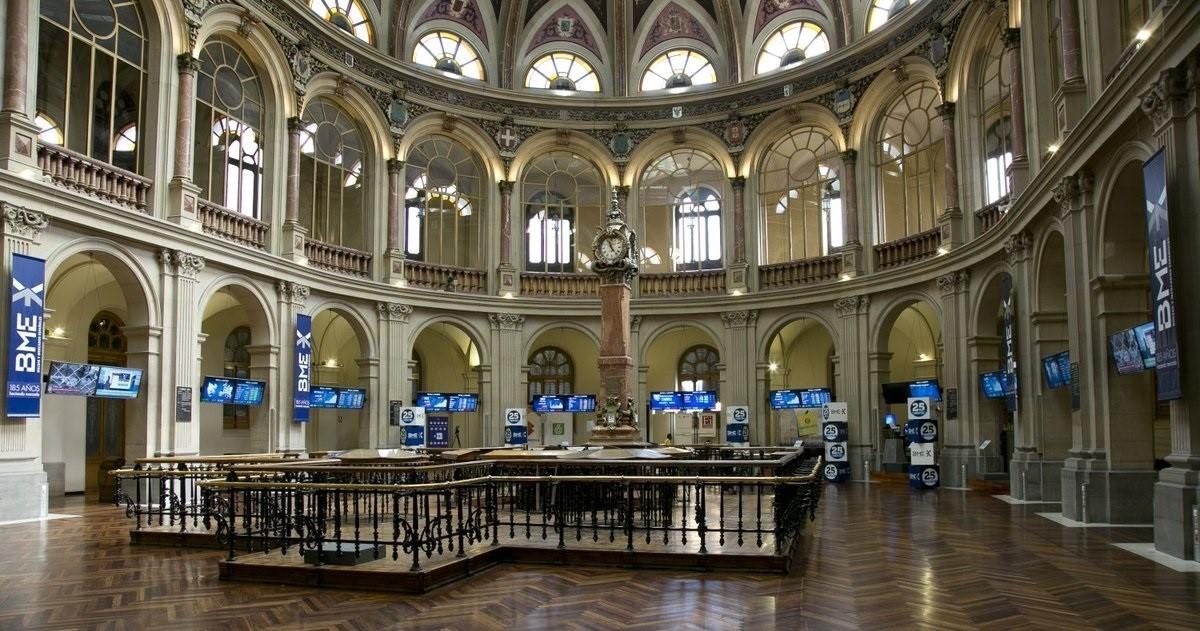 Interior de la Bolsa de Madrid