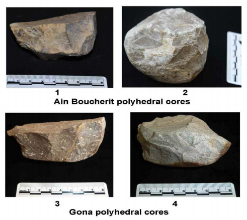 Restos líticos hallados en Argelia. Foto: Mohamed Sahnouni