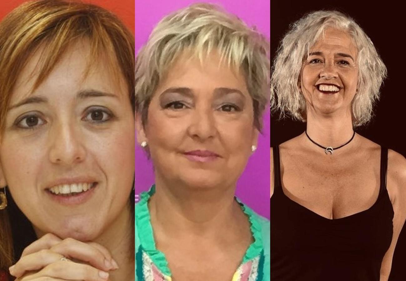 Auxi Jiménez, Pilar Triguero y Meli Galarza. 