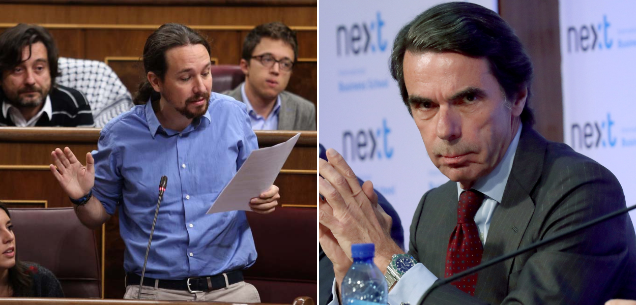 Pablo Iglesias y José María Aznar