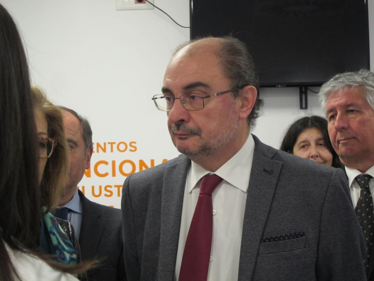 El presidente de Aragón, Javier Lambán