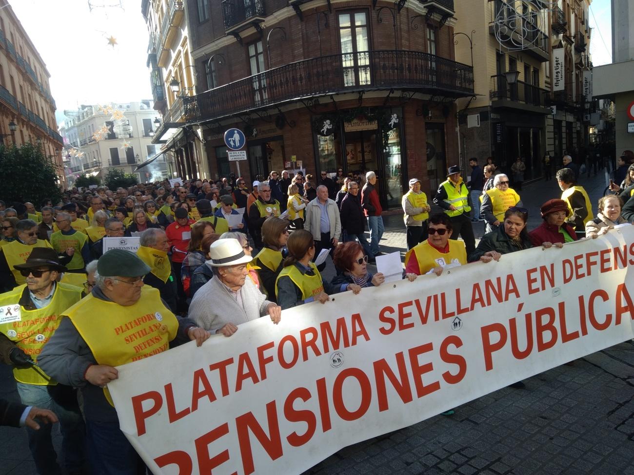 Manifestación en Sevilla por unas pensiones dignas
