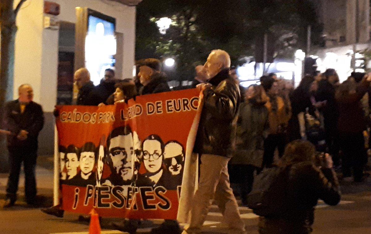 Asistentes a la marcha neonazi celebrada en Madrid 