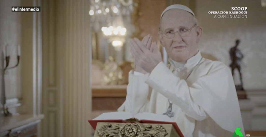 Joaquín Reyes como el Papa Francisco