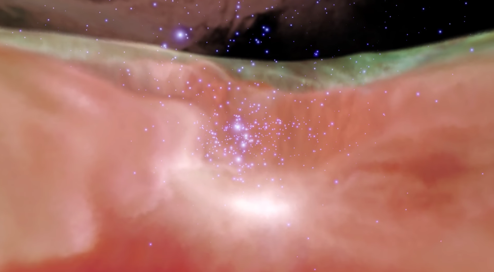 Fotograma del Viaje a la Nebulosas de Orión. Imagen:NASA