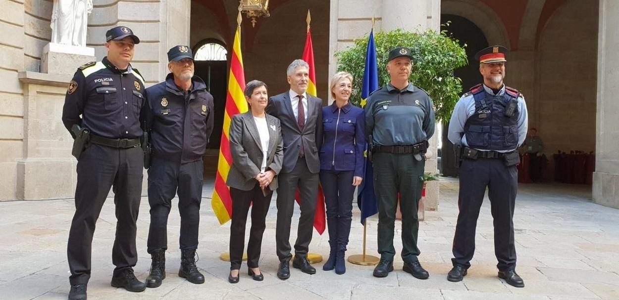 El ministro de Interior Fernando Grande Marlaska tras el Consejo de Ministros en Barcelona