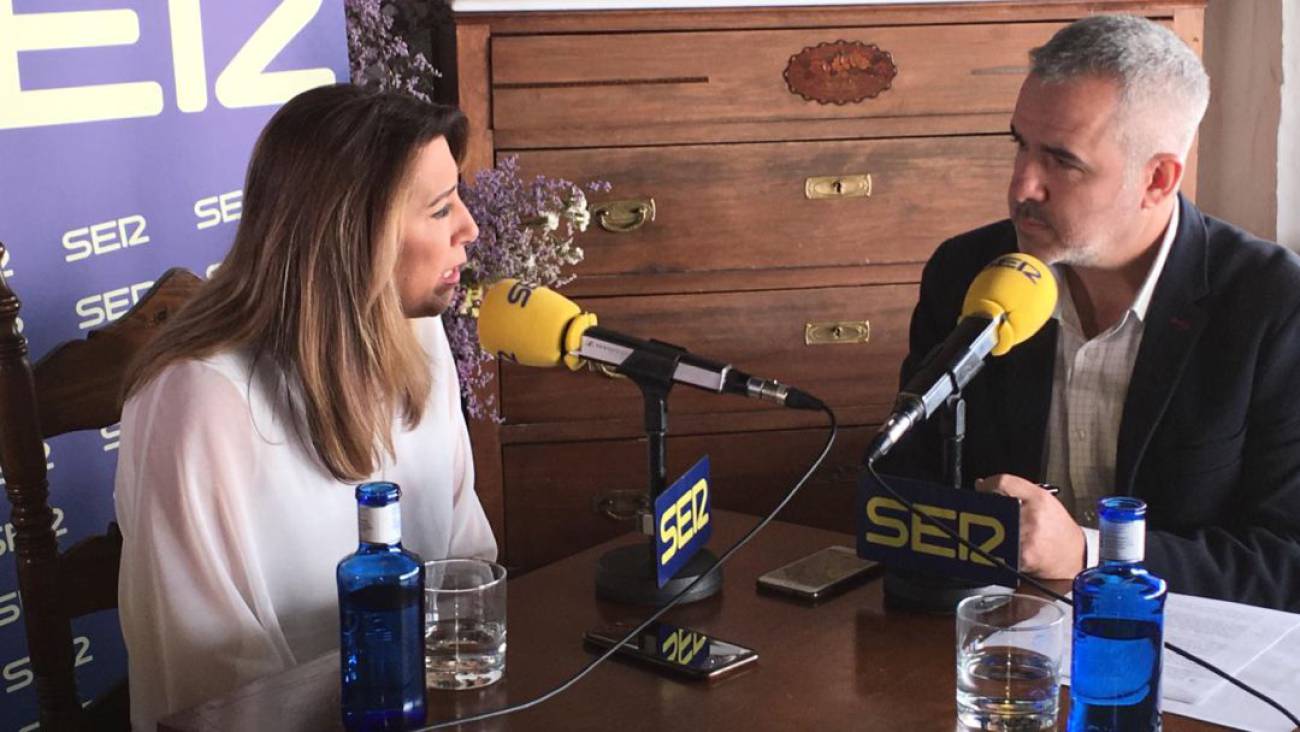 Susana Díaz, en la entrevista con Diego Suárez en la Cadena SER.