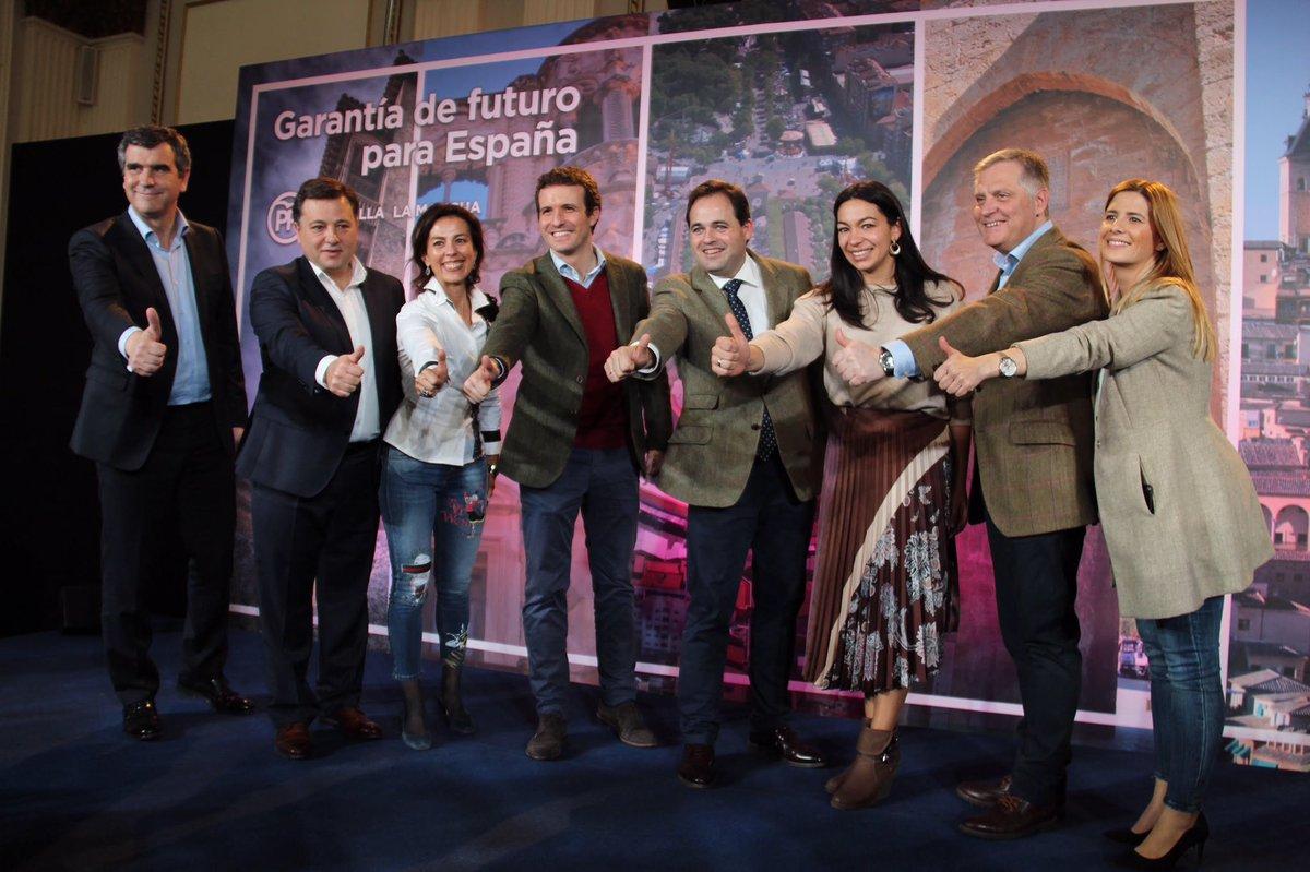 Presentación de los candidatos del PP de Castilla-La Mancha, con Pablo Casado y Paco Núñez.