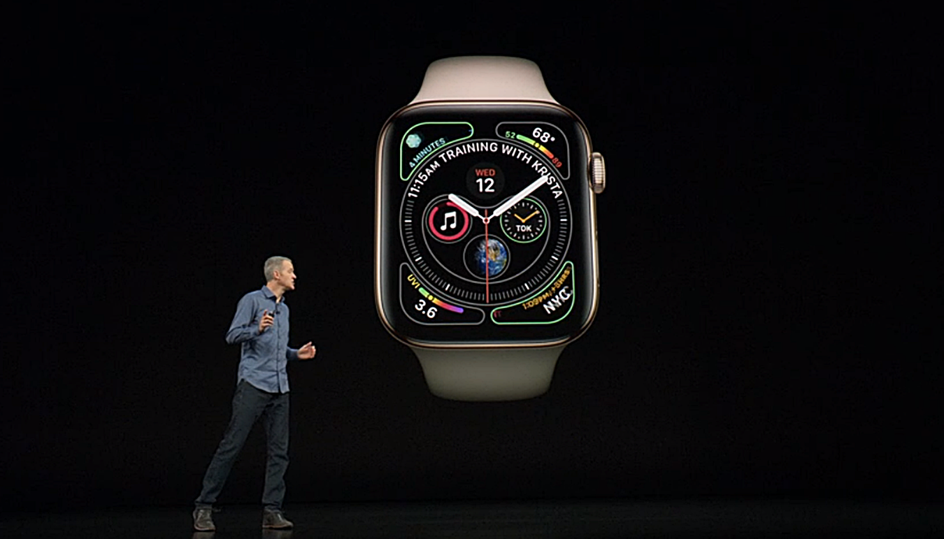 Los wearables de Apple, en la imagen la presentación de la cuarta generación de Apple Watch, siguen dando buenas noticias a la marca.