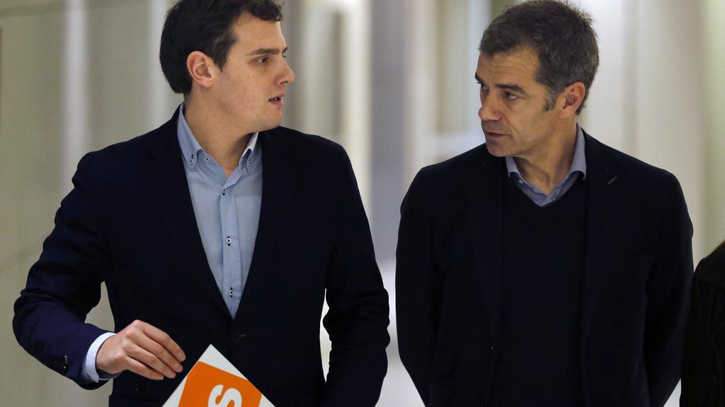 Toni Cantó junto al presidente de Ciudadanos, Albert Rivera. Imagen de Cuatro