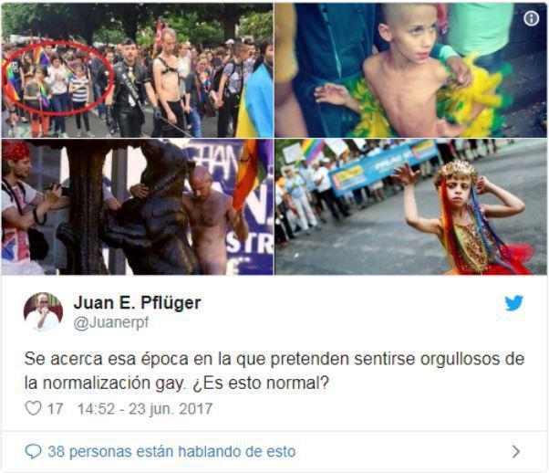 Otro tuit homófobo de Juan E. Pflüger