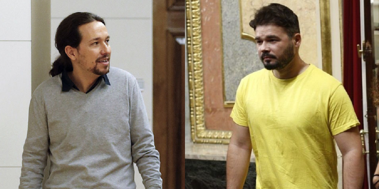 Fotomontaje entre de Pablo Iglesias y Gabriel Rufián