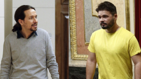 Fotomontaje entre de Pablo Iglesias y Gabriel Rufián
