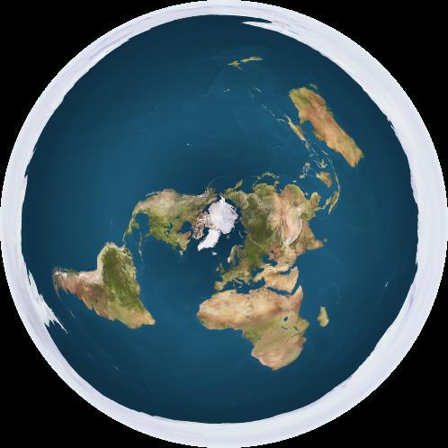 Imagen de satélite de la Tierra plana. Imagen: Trekky0623