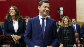 Juanma Moreno Bonilla durante su sesión de investidura.