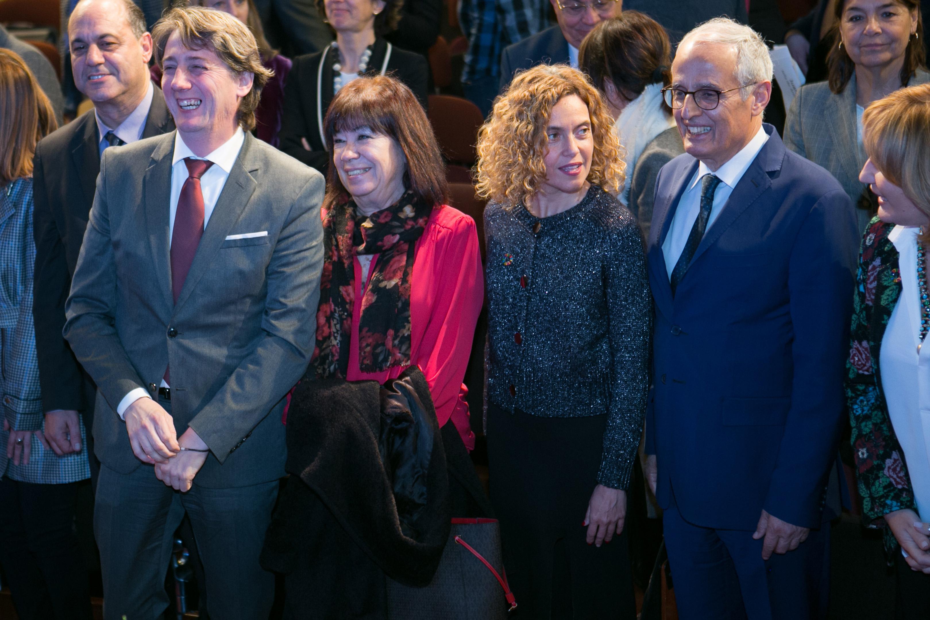 (I D) El alcalde Soria Carlos Martínez; la presidenta del PSOE Cristina Narbona; la ministra de Función Pública y Política Territorial Meritxel Batet; y el alcalde de Chauen Mohamed Sefiani - Europa Press