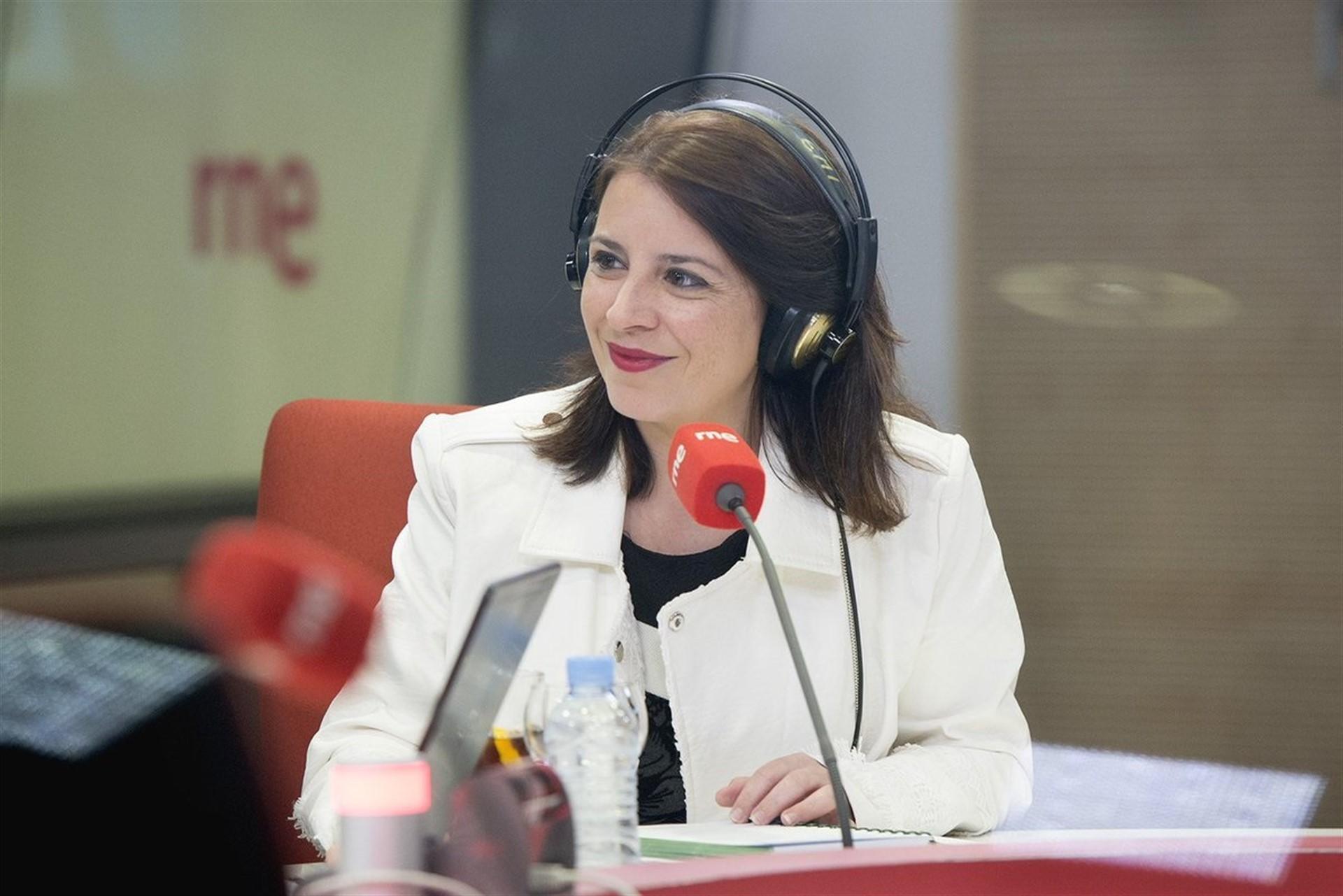 Adriana Lastra, durante su entrevista en 'RNE'. Europa Press