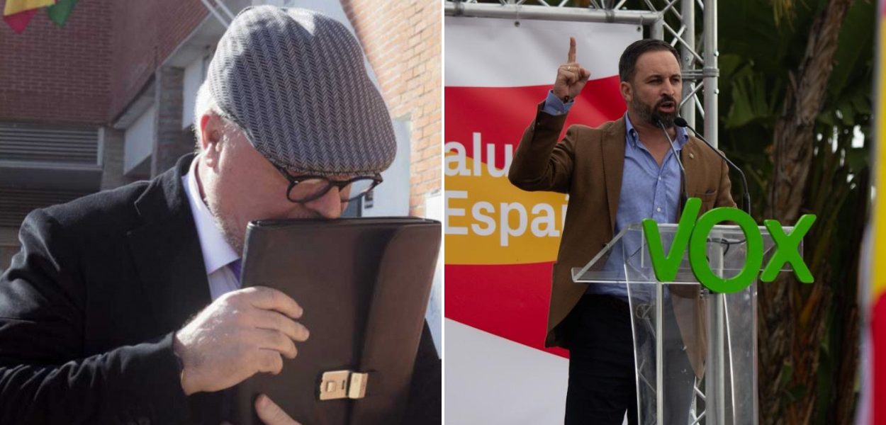 El excomisario Villarejo y el líder de Vox, Santiago abascal