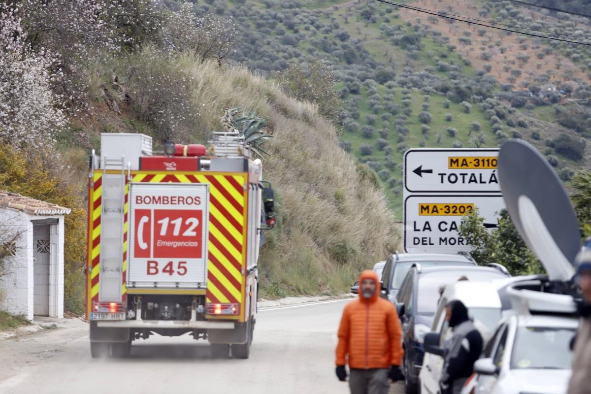Bomberos del consorcio de Málaga colaboran en el rescate de Totalán.
