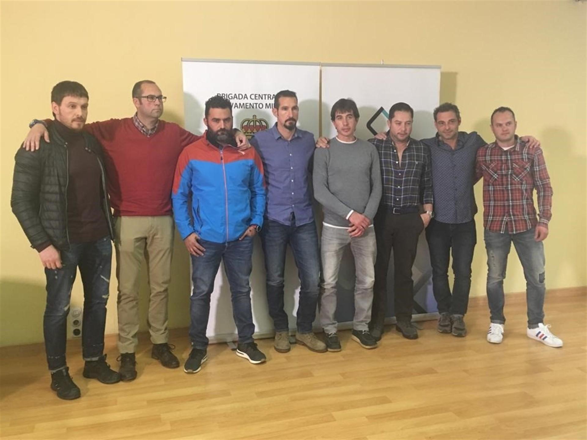 Los integrantes de la Brigada de Salvamento Minero encargada del rescate de Julen.
