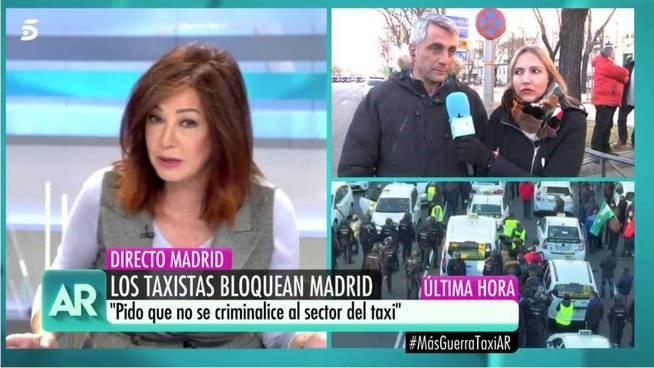Ana Rosa Quintana discute con un taxista en Telecinco