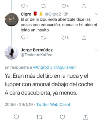 Captura del tuit del tiro en la nuca Captura del tuit del tiro en la nuca