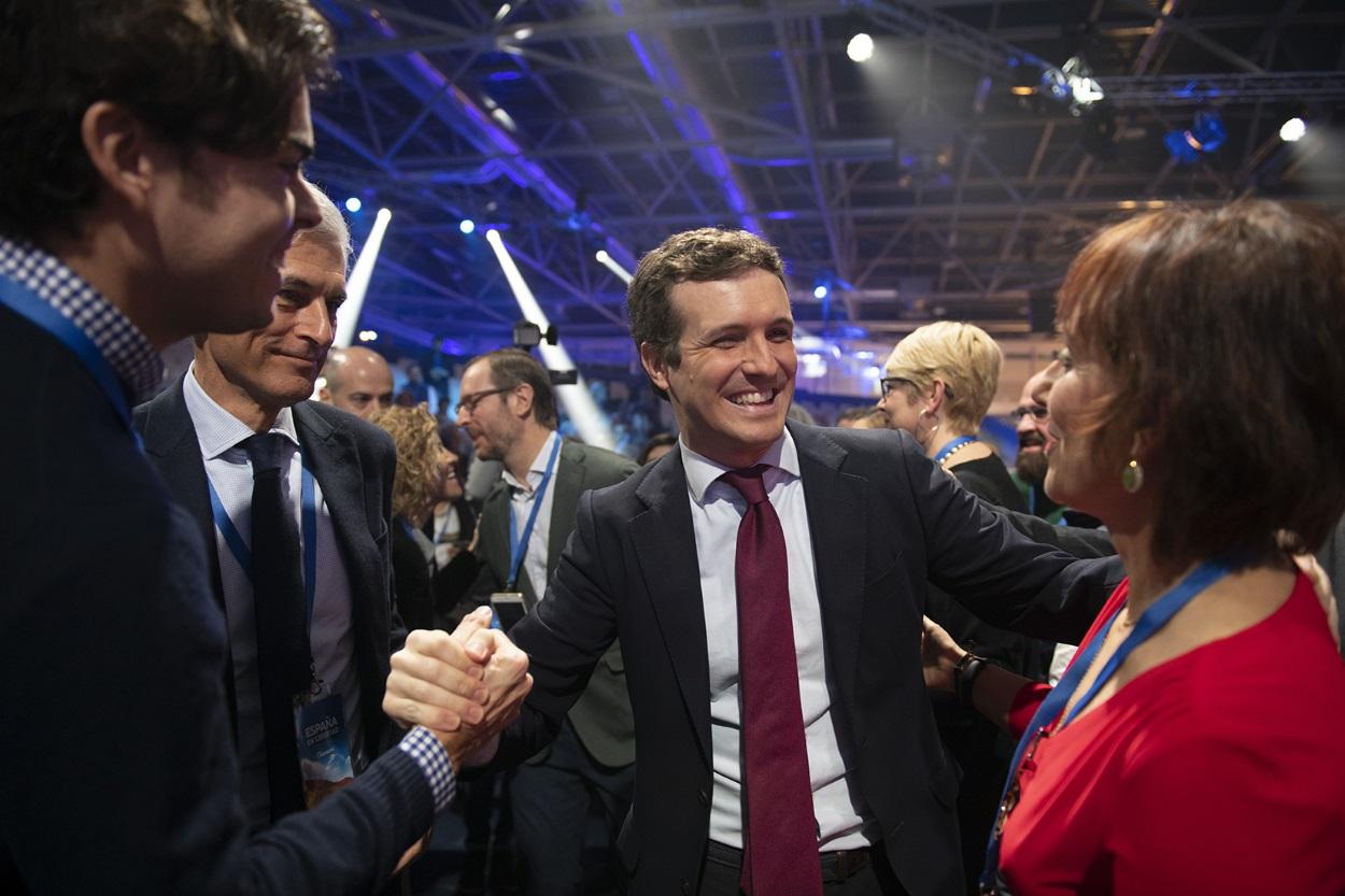 Pablo Casado durante la Convención Nacional del PP