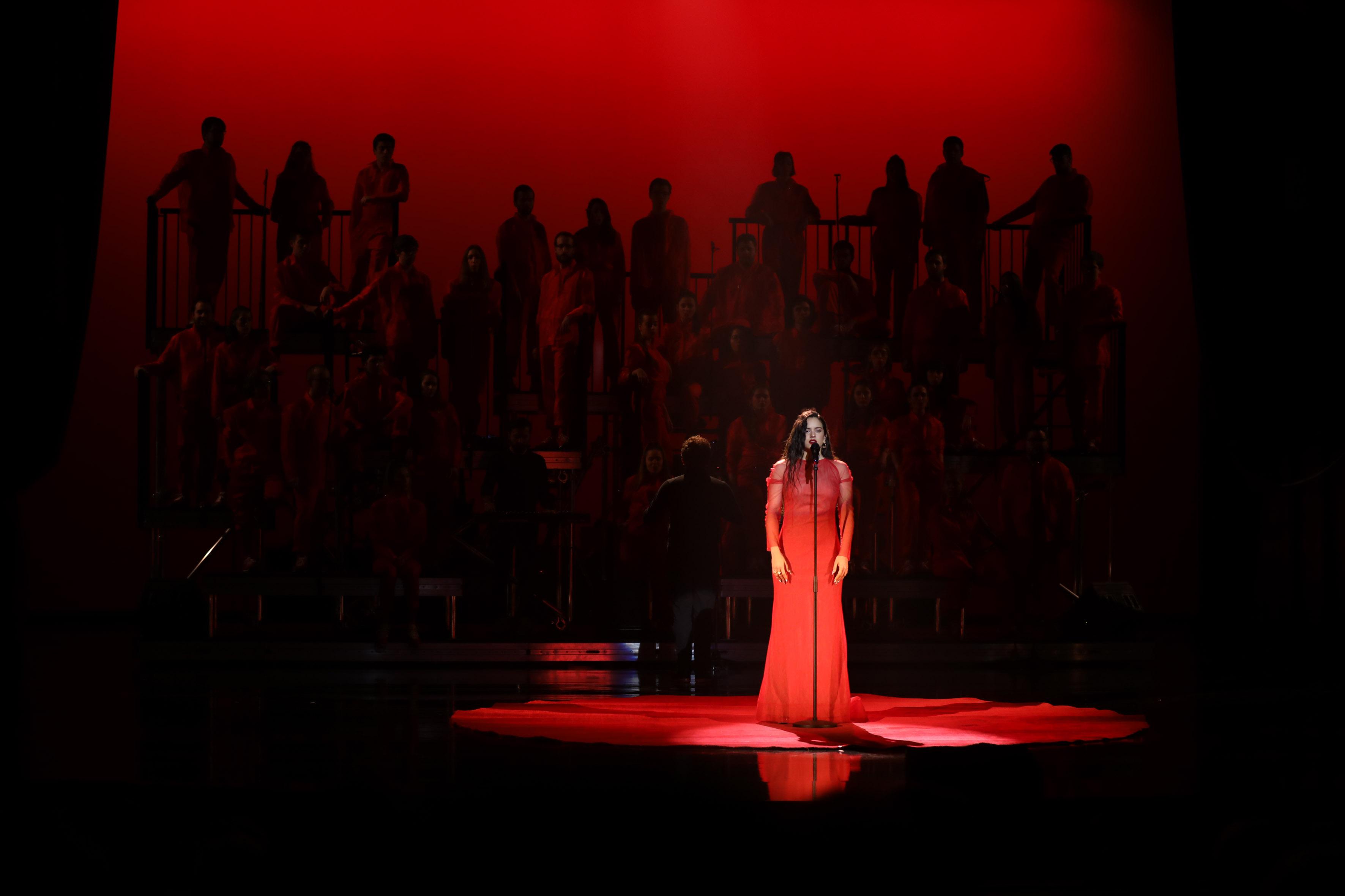 Rosalía durante su actuación en los Goya 2019. Europa Press