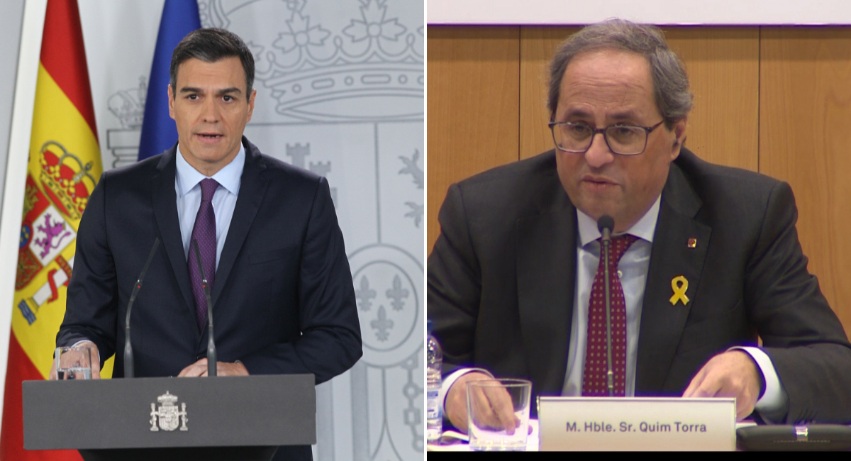 Pedro Sánchez y Quim Torra