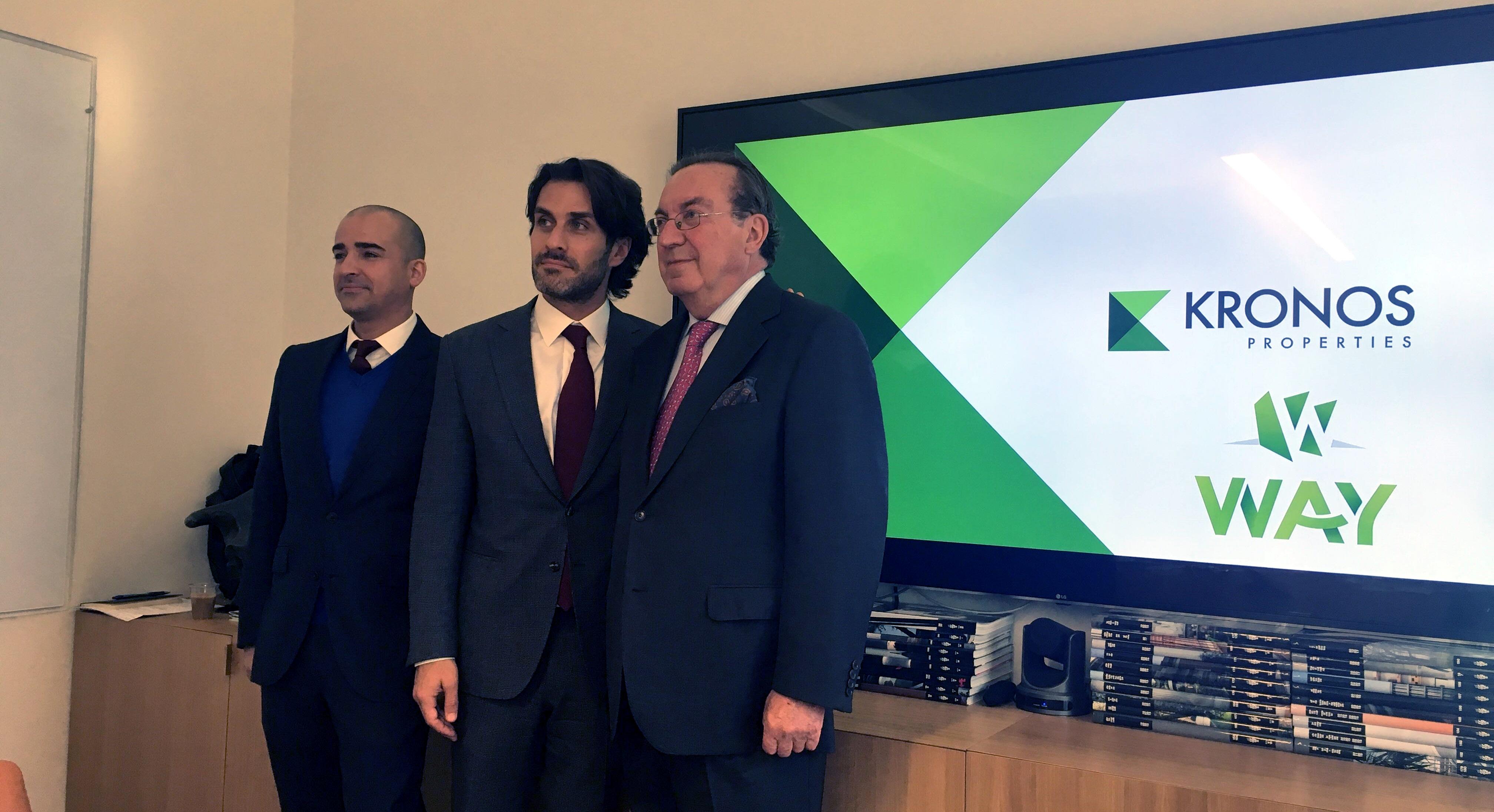 Los socios de Kronos Manuel Holgado (izquierda), Enrique Feduchy (derecha) y el CEO, Saïd Hejal