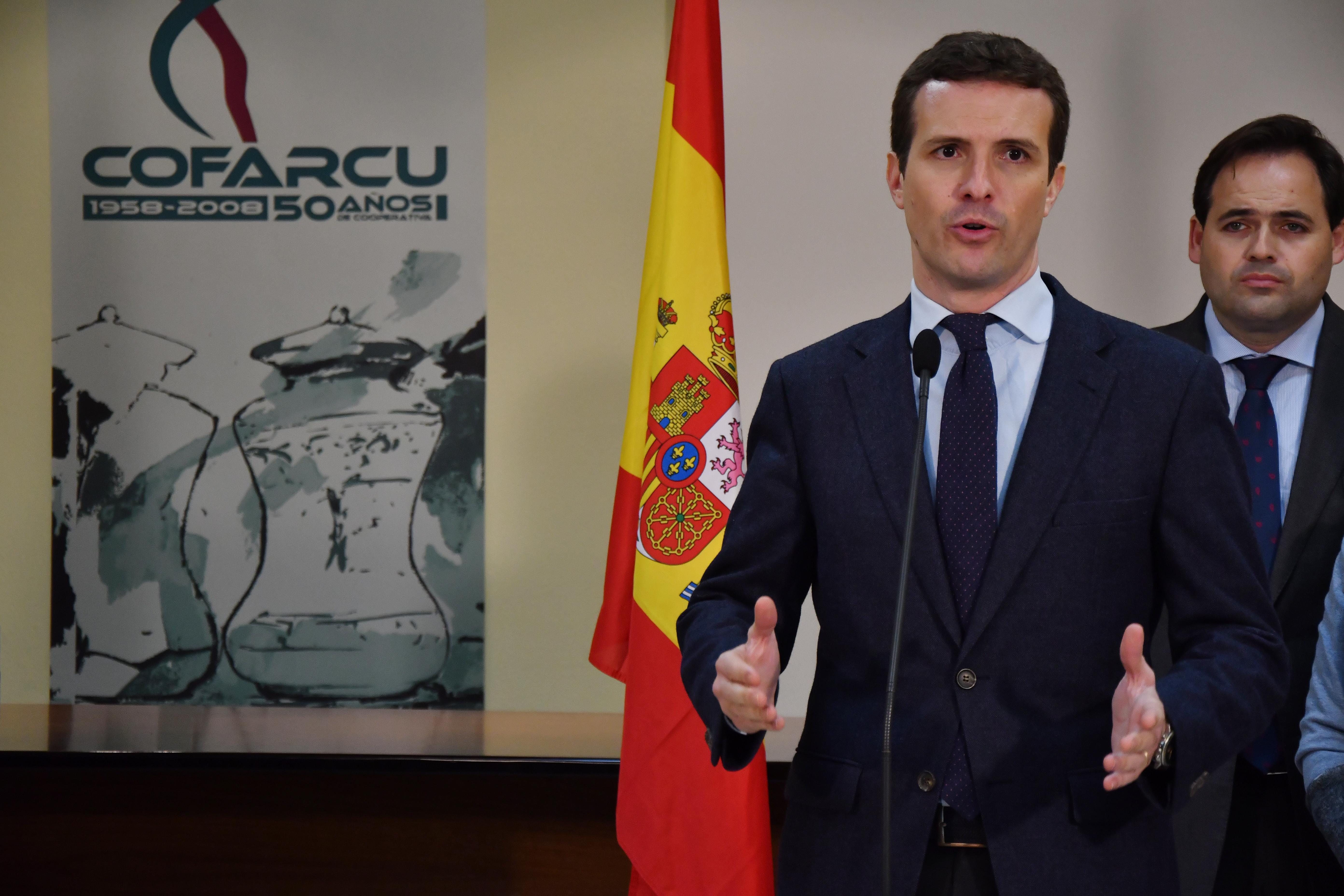 El presidente del PP, Pablo Casado