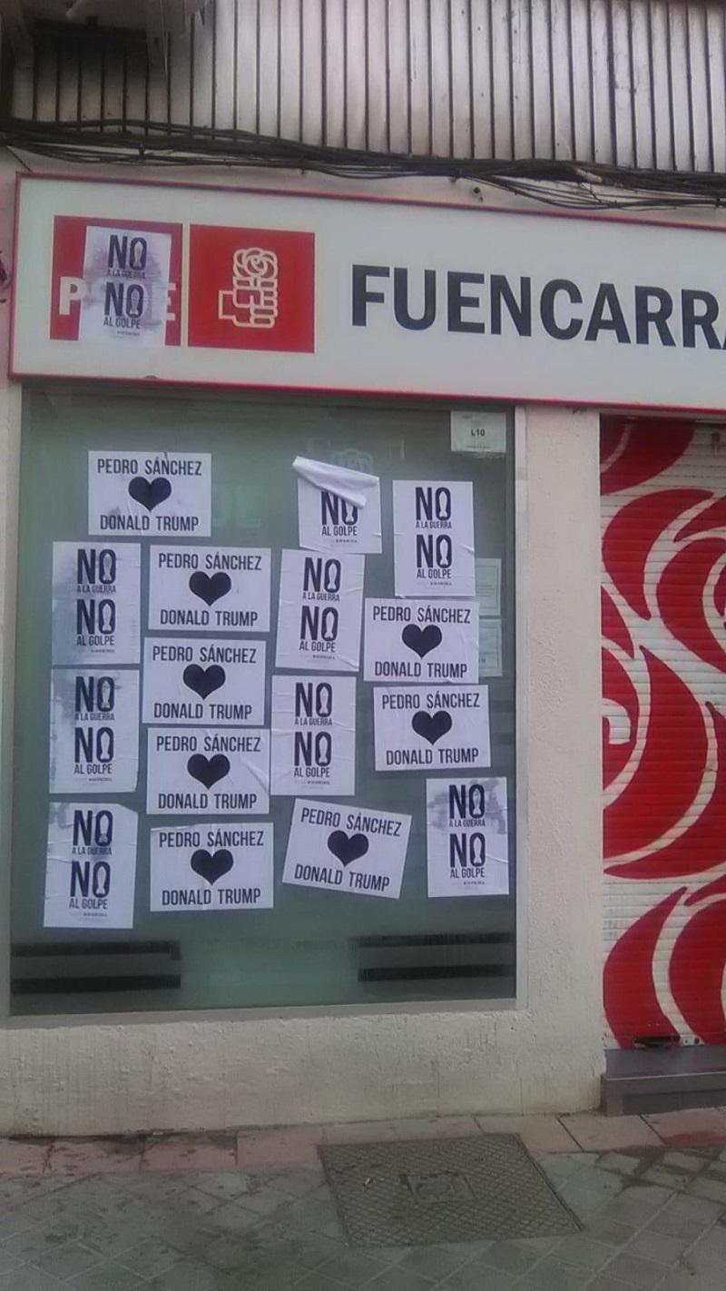 Carteles en la agrupación del PSOE en Fuencarral Carteles en la agrupación del PSOE en Fuencarral