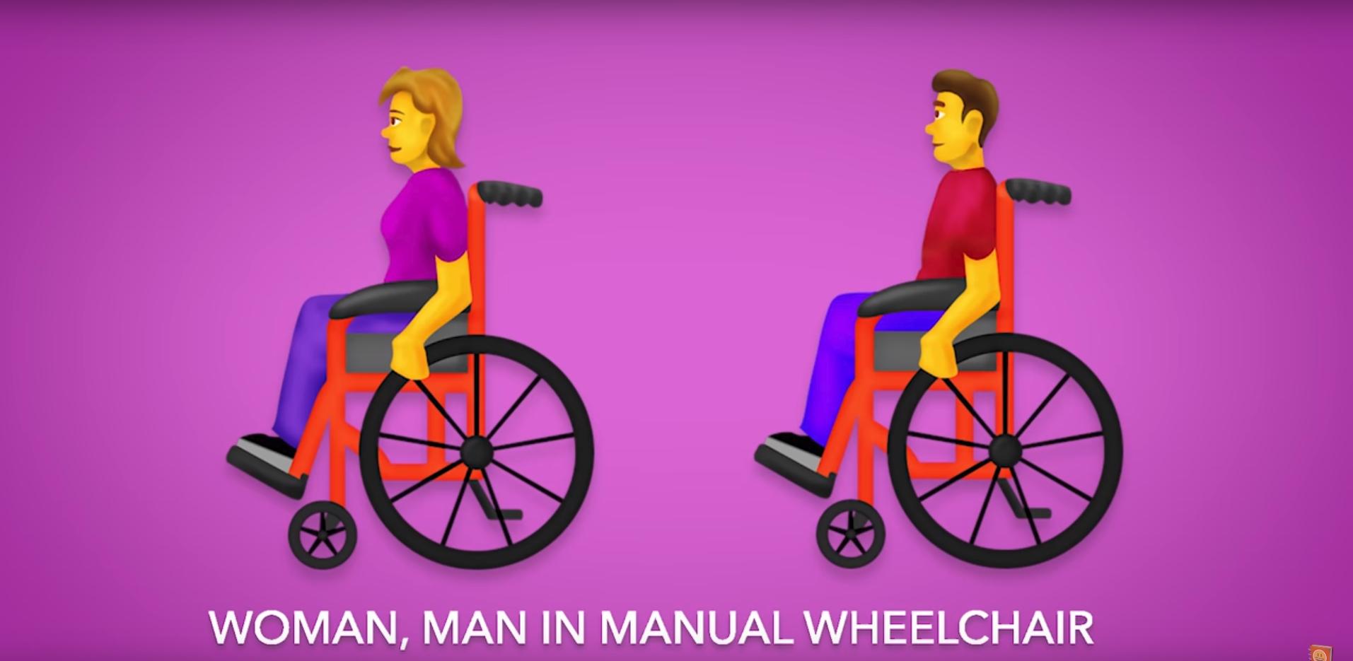 Icono de personas en silla de ruedas, en la nueva lista de los emojis de 2019