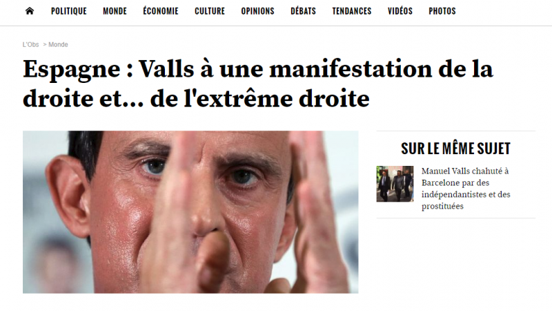 Captura L´OBS de Manuel Valls