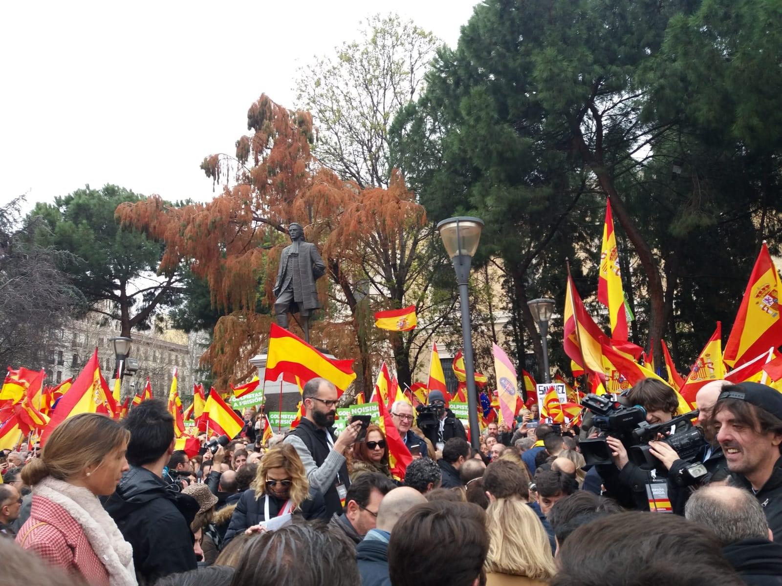 Asistentes a la manifestación. Fuente: EP.