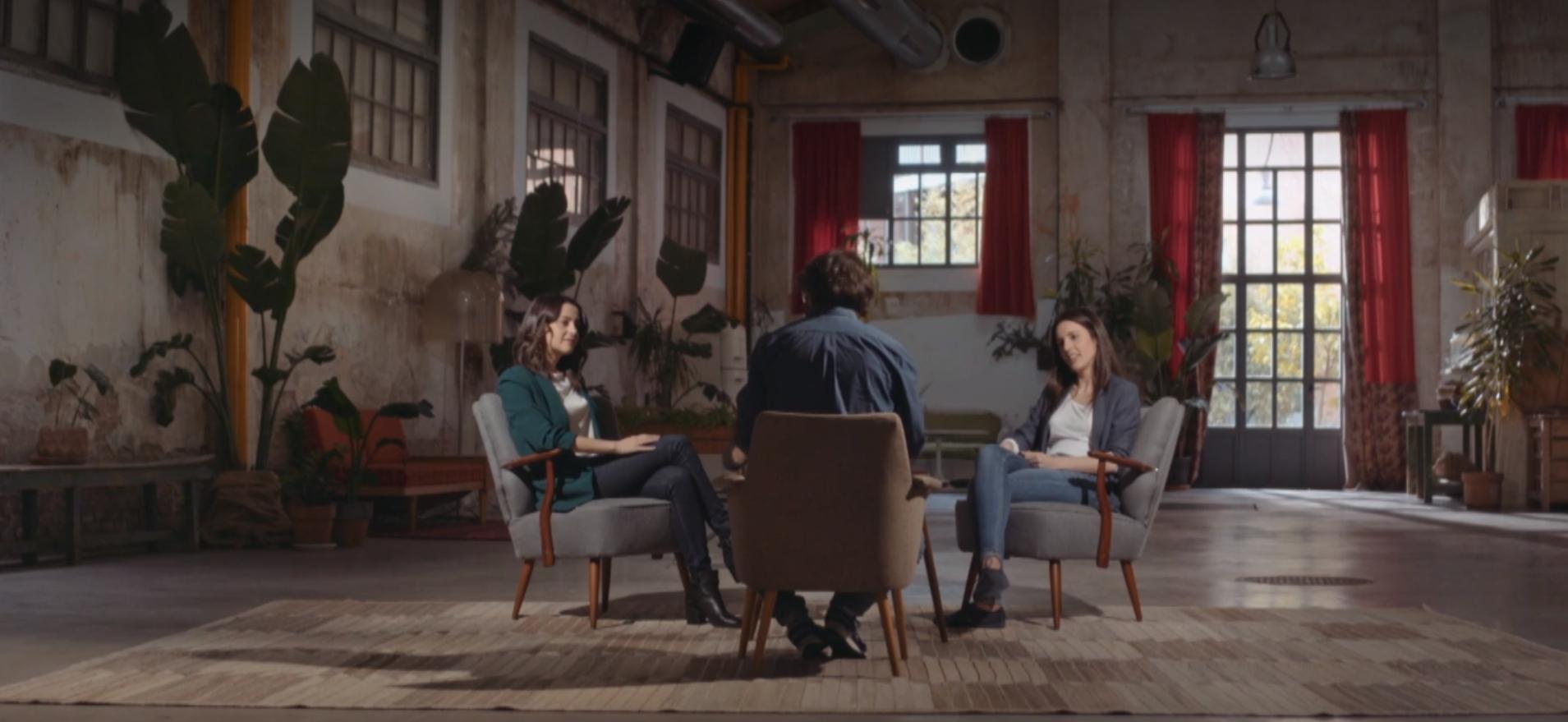 Inés Arrimadas e Irene Montero en un debate en 'Salvados'