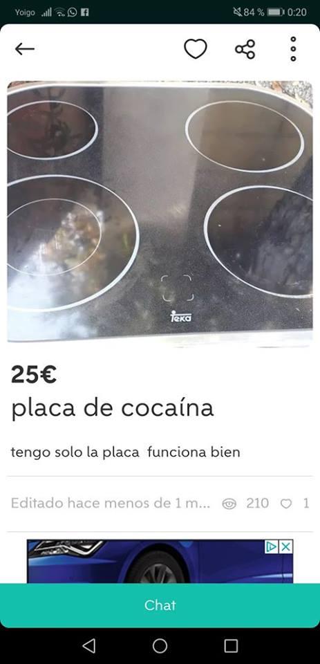 Placa de cocaína