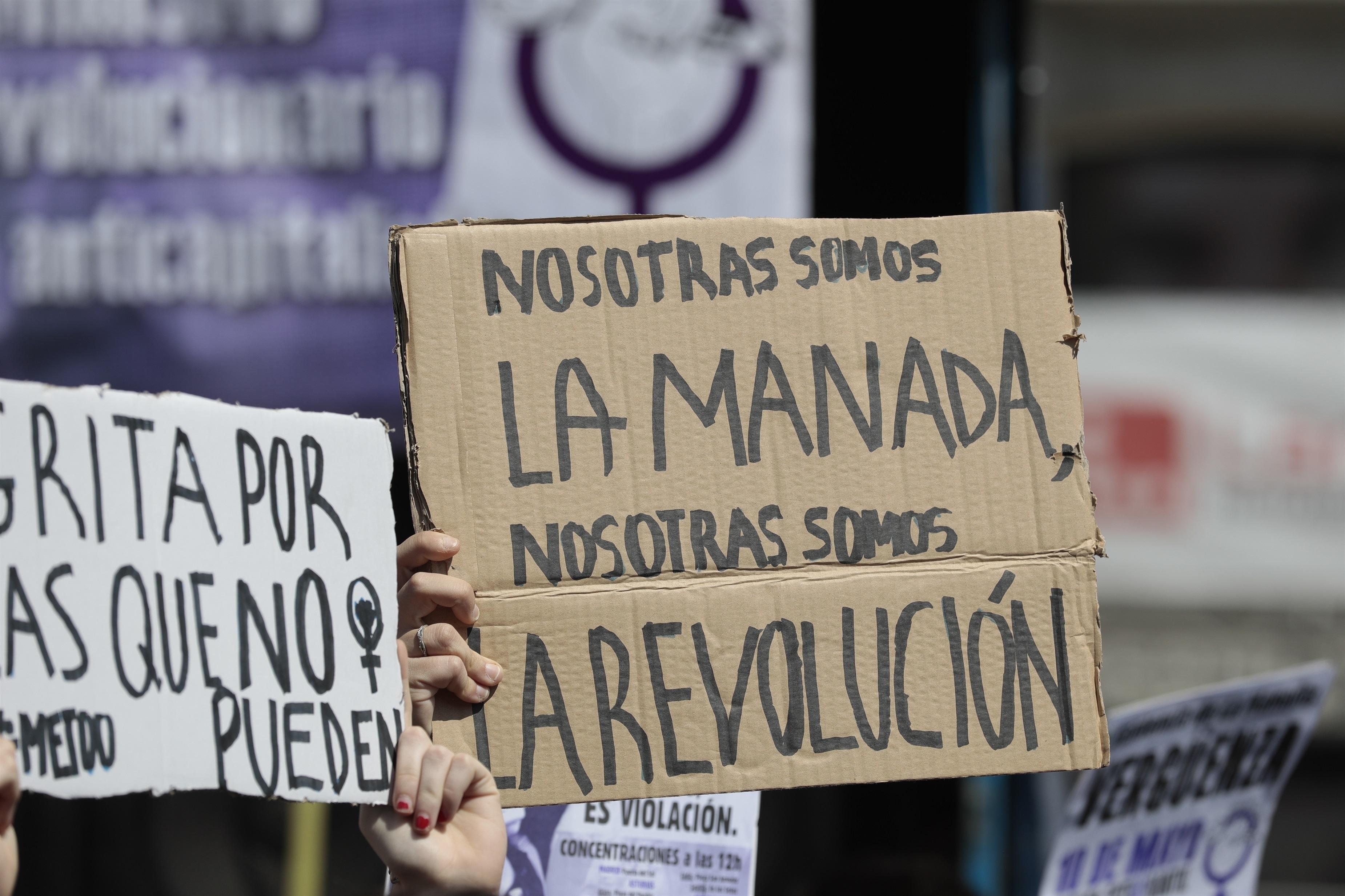 Carteles en la manifestación feminista del 8 de marzo