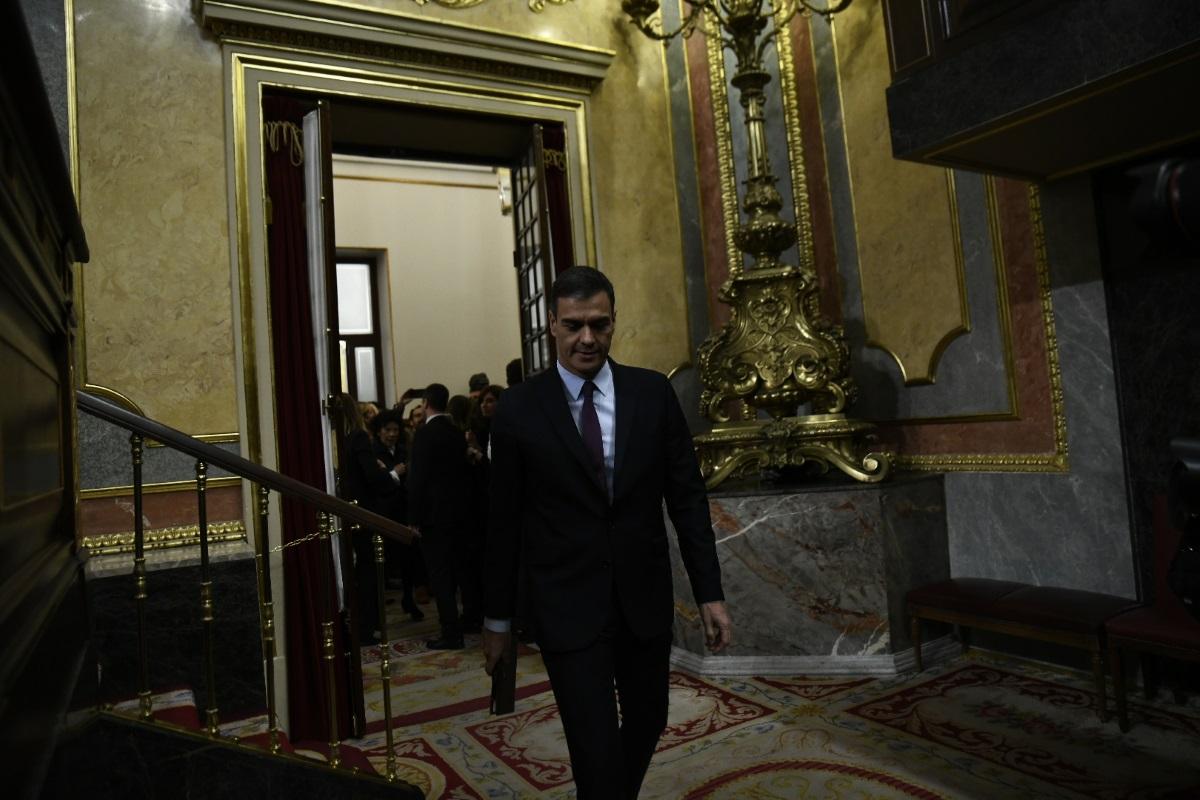El presidente del Gobierno, Pedro Sánchez, acude al Congreso de los Diputados